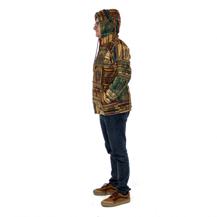 Jachetă unisex căptușită cu polar - Model Patch și Motive Hinduse 2 [5]
