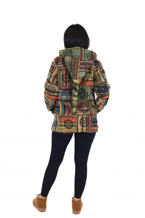 Jacheta unisex captusita cu polar - Model Patch si Motive Hinduse [5]