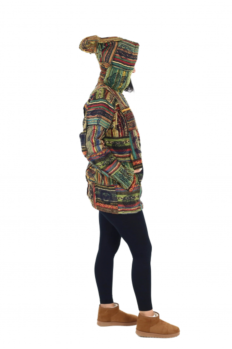 Jacheta unisex captusita cu polar - Model Patch si Motive Hinduse [4]