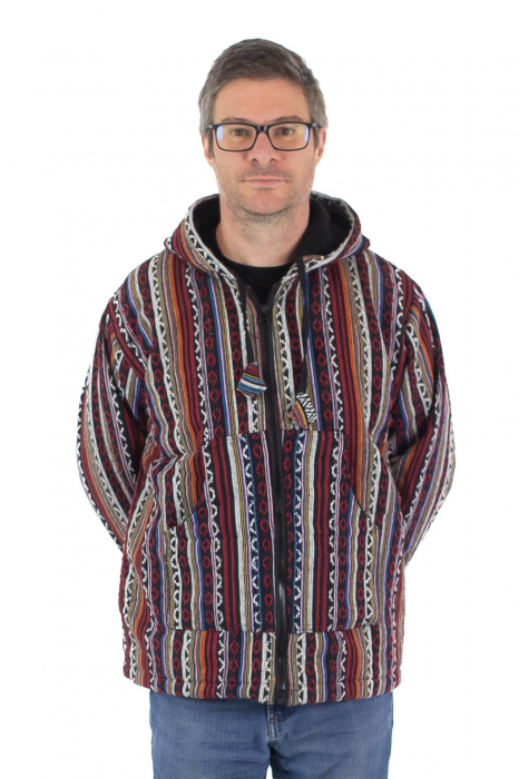 Jacheta unisex gheri din bumbac si polar - Multicolor2 [3]