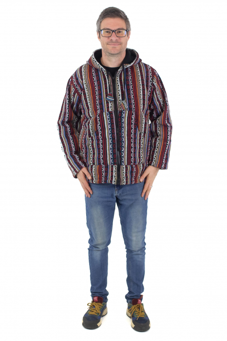 Jacheta unisex gheri din bumbac si polar - Multicolor2 [5]