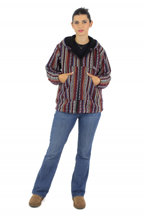 Jacheta unisex gheri din bumbac si polar - Multicolor2 [10]