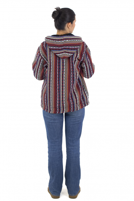 Jacheta unisex gheri din bumbac si polar - Multicolor2 [9]