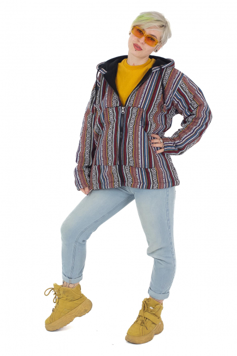 Jacheta unisex gheri din bumbac si polar - Multicolor3 [10]