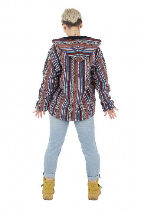 Jacheta unisex gheri din bumbac si polar - Multicolor3 [9]