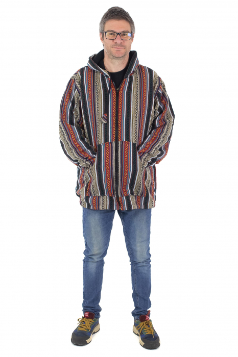 Jacheta unisex gheri din bumbac si polar - Rosu [7]