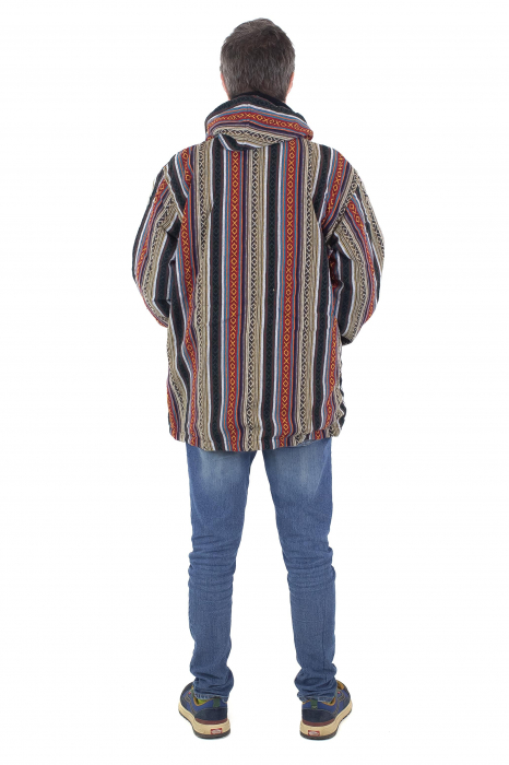 Jacheta unisex gheri din bumbac si polar - Rosu [9]