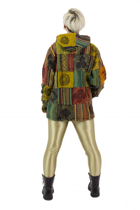 Jacheta unisex gheri si motive hinduse - Multicolor [4]