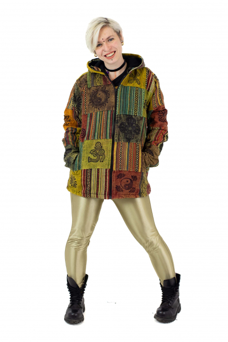 Jacheta unisex gheri si motive hinduse - Multicolor [2]