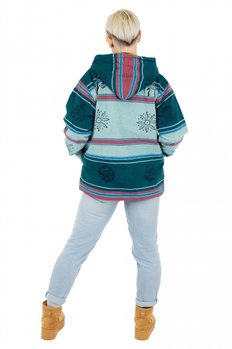 Jacheta unisex shyama din bumbac si polar - Menta [7]