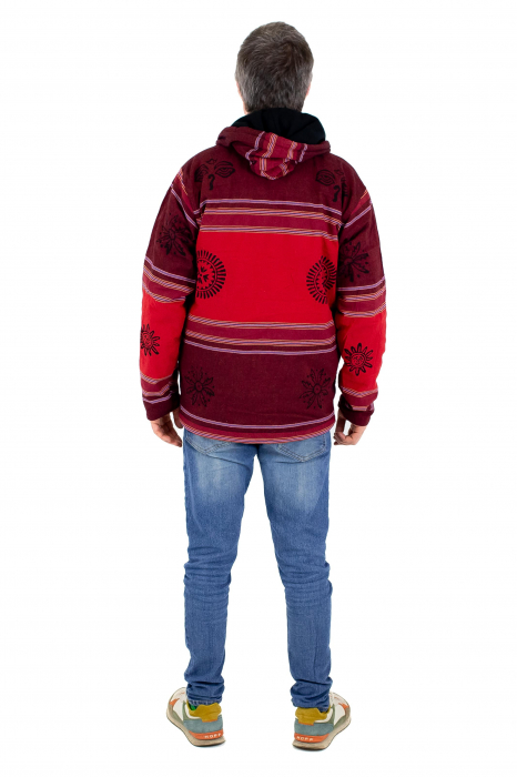 Jacheta unisex shyama din bumbac si polar - Rosu [4]