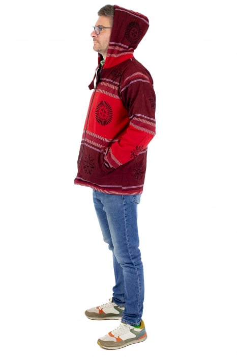 Jacheta unisex shyama din bumbac si polar - Rosu [3]