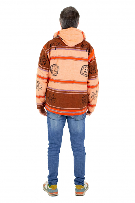 Jacheta unisex shyama din bumbac si polar - Somon [11]