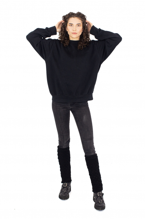 Jambiere din lana intr-o culoare - Negru [2]