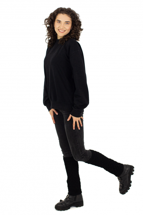 Jambiere din lana intr-o culoare - Negru [4]