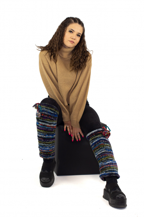 Jambiere din lana - Nuante de albastru [3]