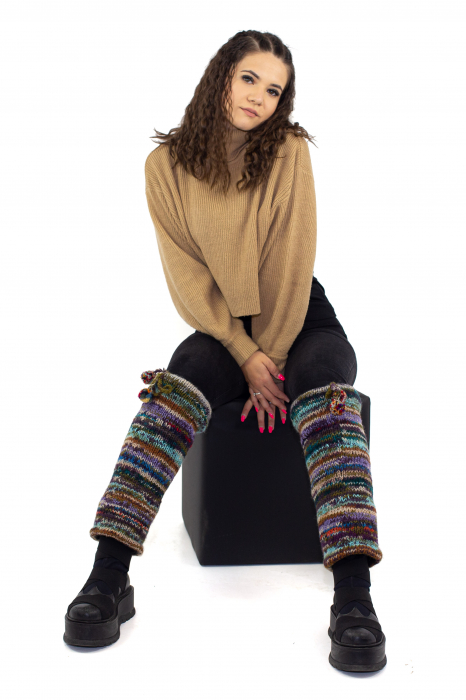 Jambiere din lana - Nuante de mov [3]