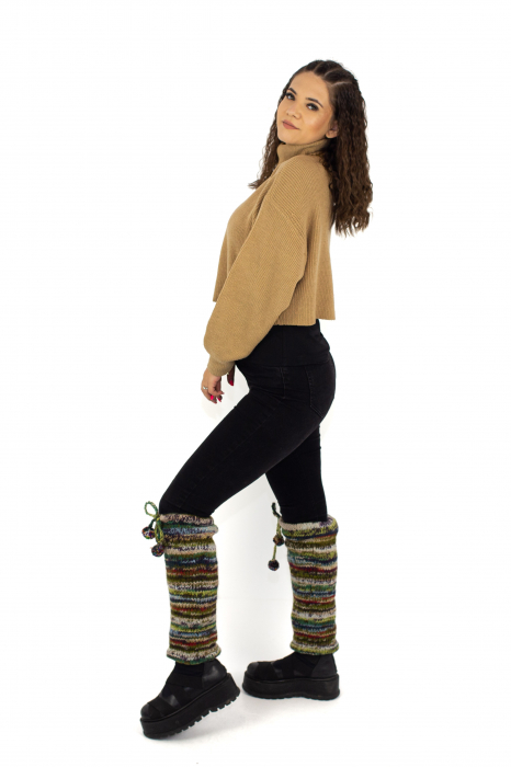 Jambiere din lana - Nuante de verde [4]