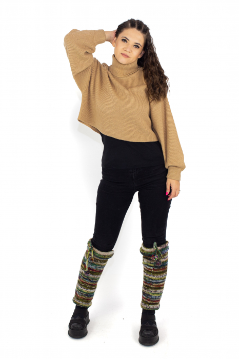 Jambiere din lana - Nuante de verde [2]