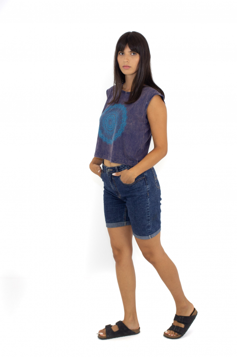 Maiou cu print mandala - Albastru [3]