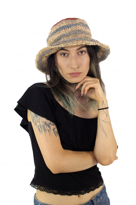 Palarie de vara din 100% canepa in culori pale [9]