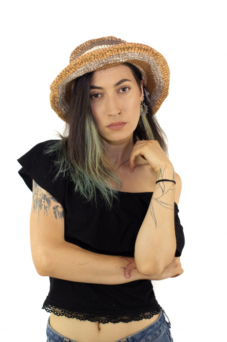 Palarie de vara din 100% canepa in culori pale [3]
