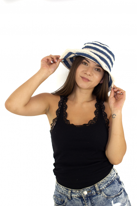 Palarie de vara din 100% canepa in culori pale [5]
