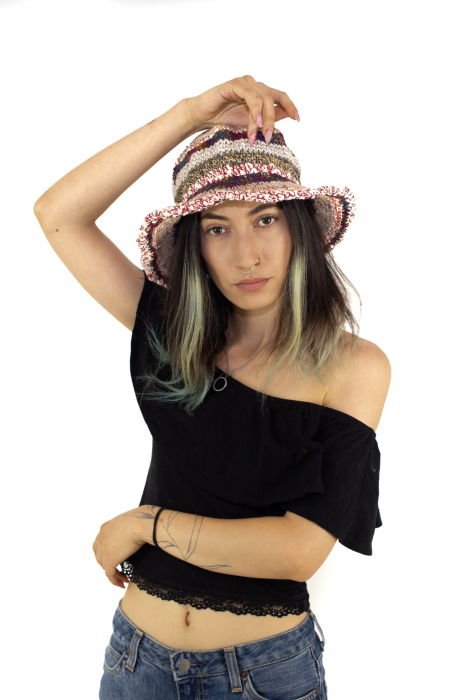 Palarie multicolora din canepa - Model surpriza [7]