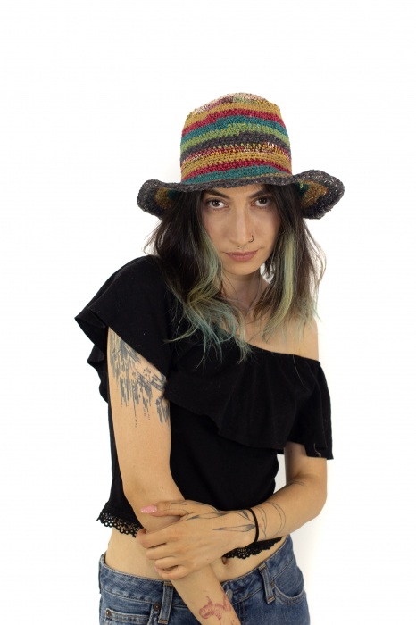 Palarie multicolora din canepa - Model surpriza [3]