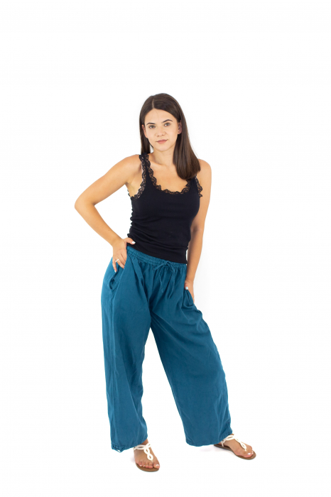 Pantaloni cu croi drept si buzunare - Gri [5]