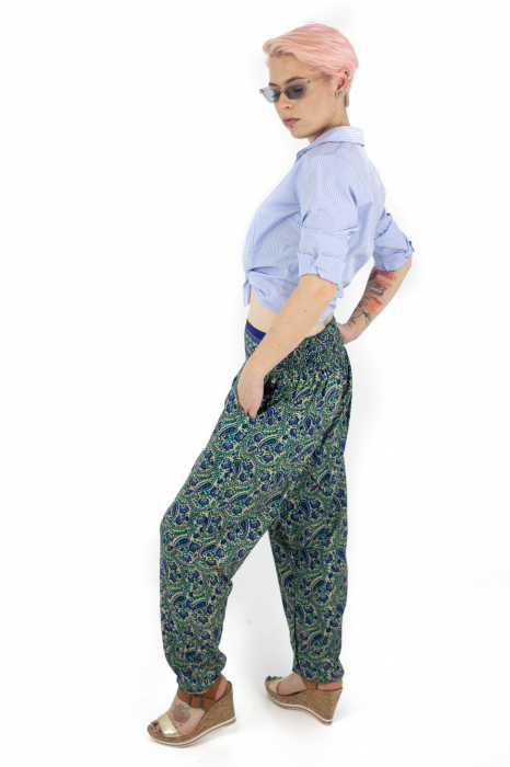 Pantaloni cu motive orientale si elastic la glezna - MEPA0012 [5]