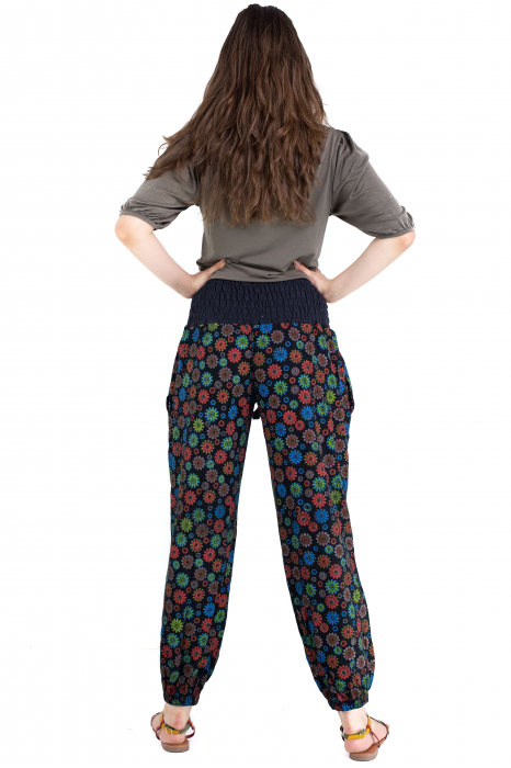 Pantaloni cu print - Flower Frenzy [6]