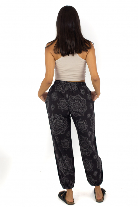 Pantaloni cu print Mandala - Petrol [4]