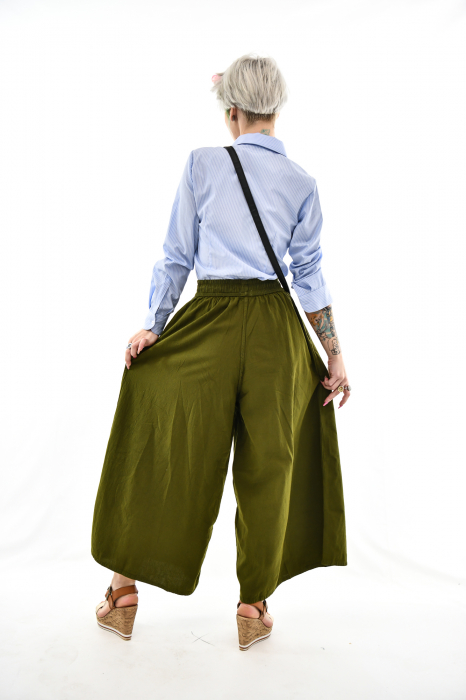 Pantaloni Culottes - Verde [4]