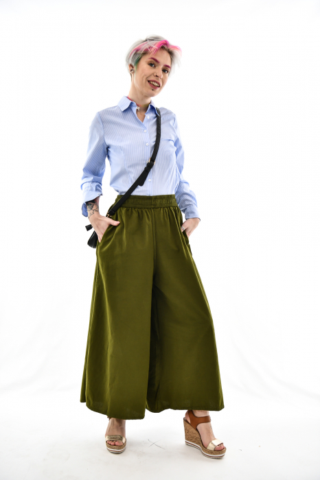 Pantaloni Culottes - Verde [7]