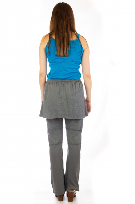 Pantaloni din bumbac cu fusta - Gri [5]