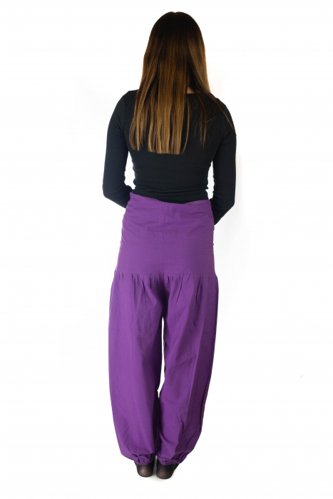 Pantaloni din bumbac - Mov [4]