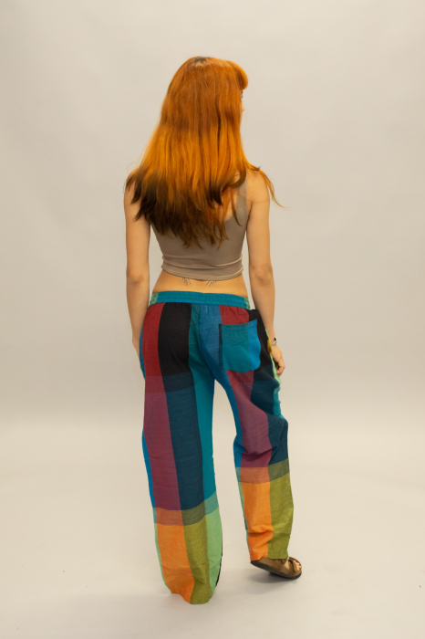 Pantaloni drepți din bumbac - Multicolor 1 [4]