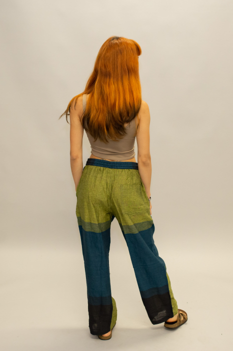 Pantaloni drepți din bumbac - Multicolor 2 [4]