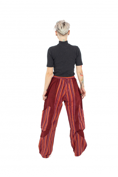 Pantaloni in dungi cu buzunare laterale [4]