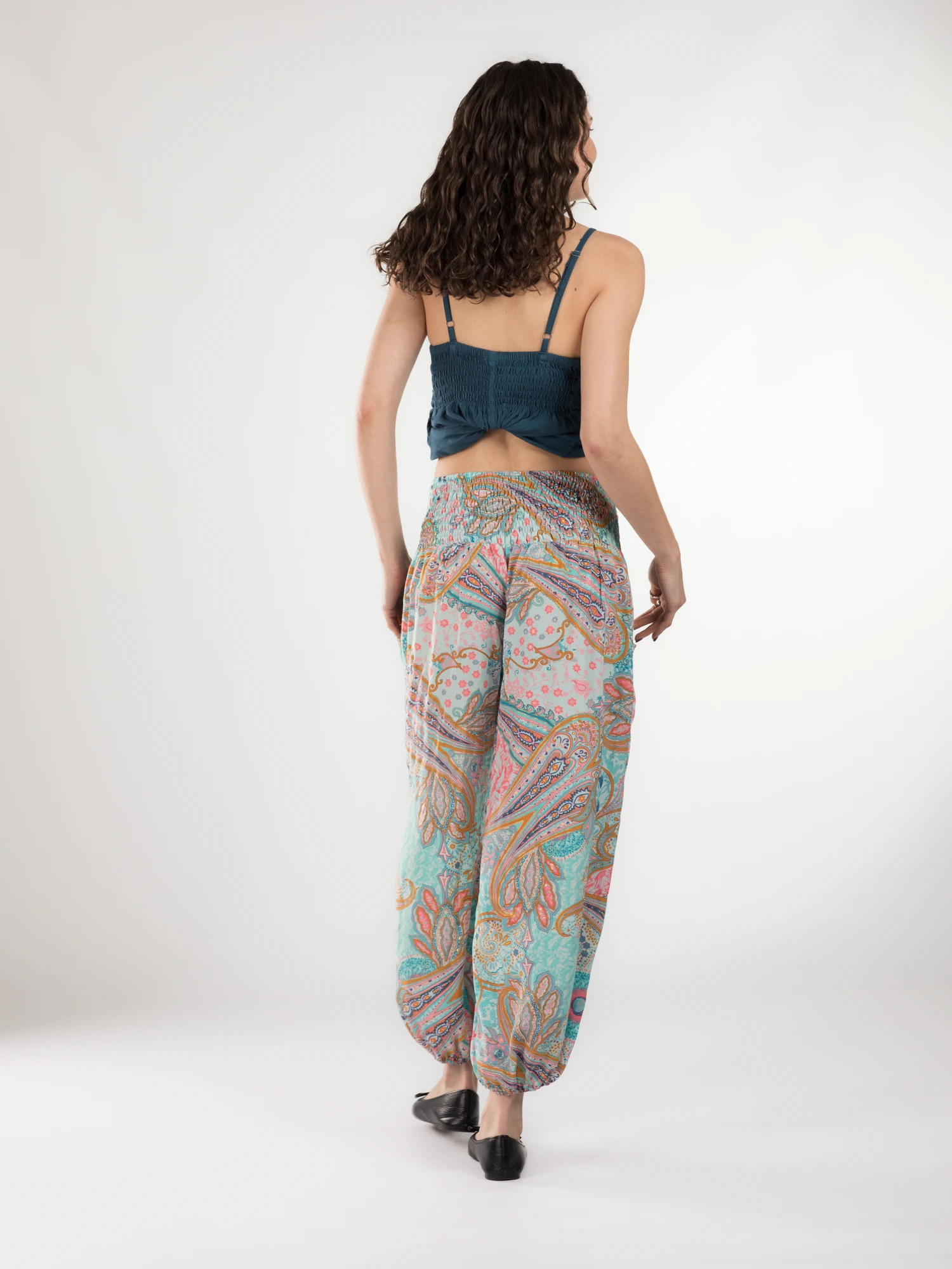 Pantaloni Jasmine din material fluid - Model 1 [5]