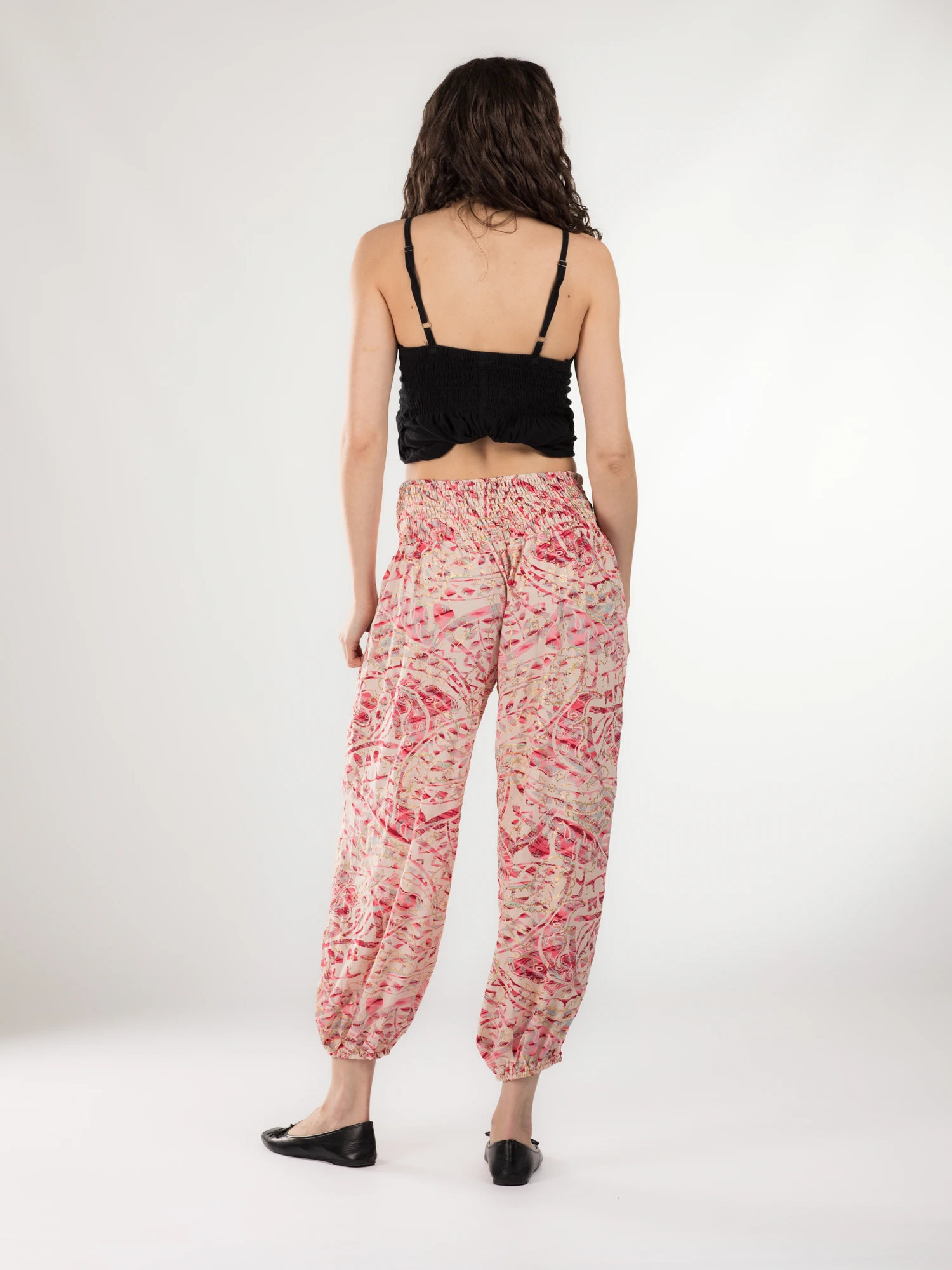 Pantaloni Jasmine din material fluid - Model 2 [4]