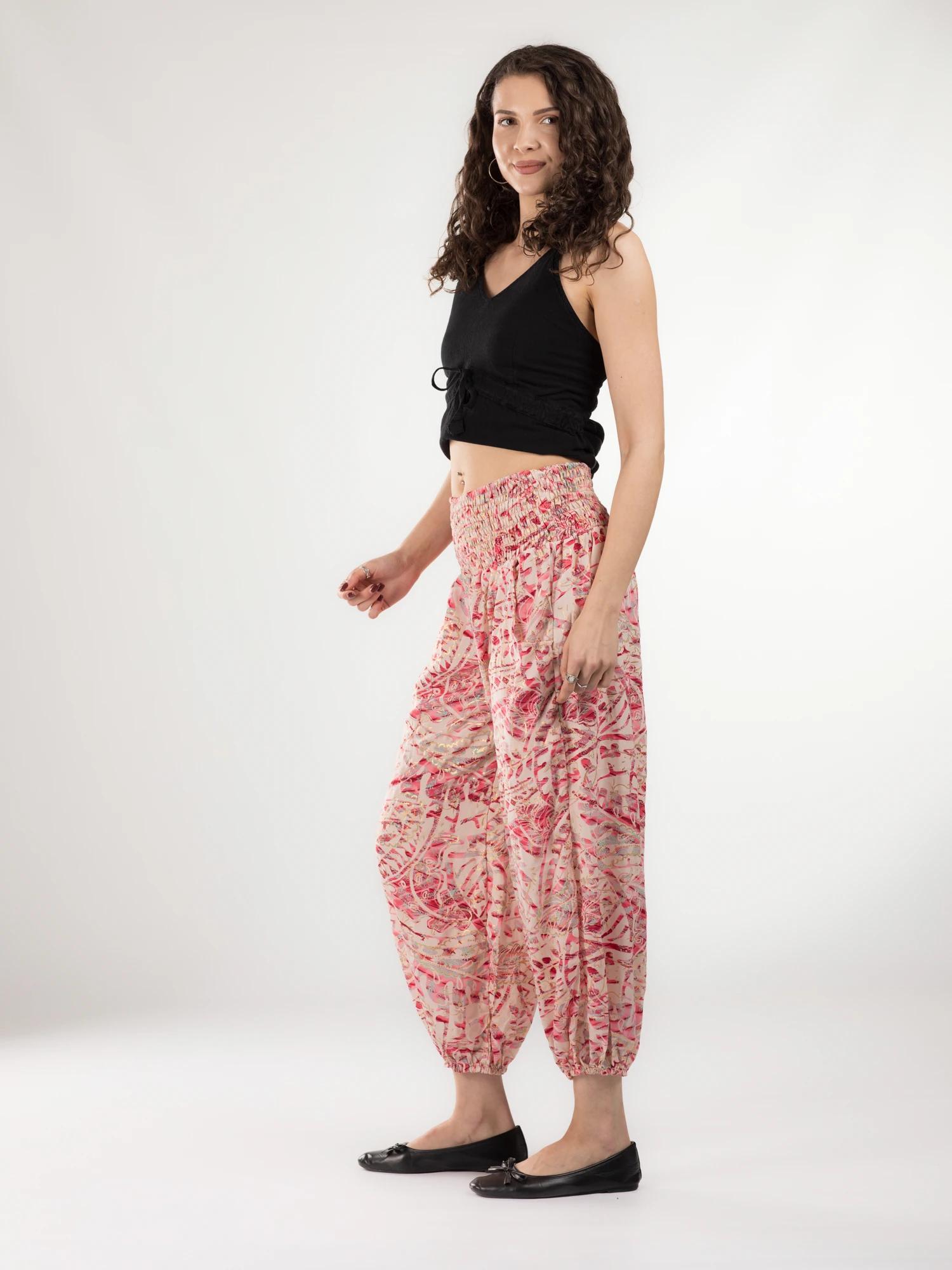 Pantaloni Jasmine din material fluid - Model 2 [3]