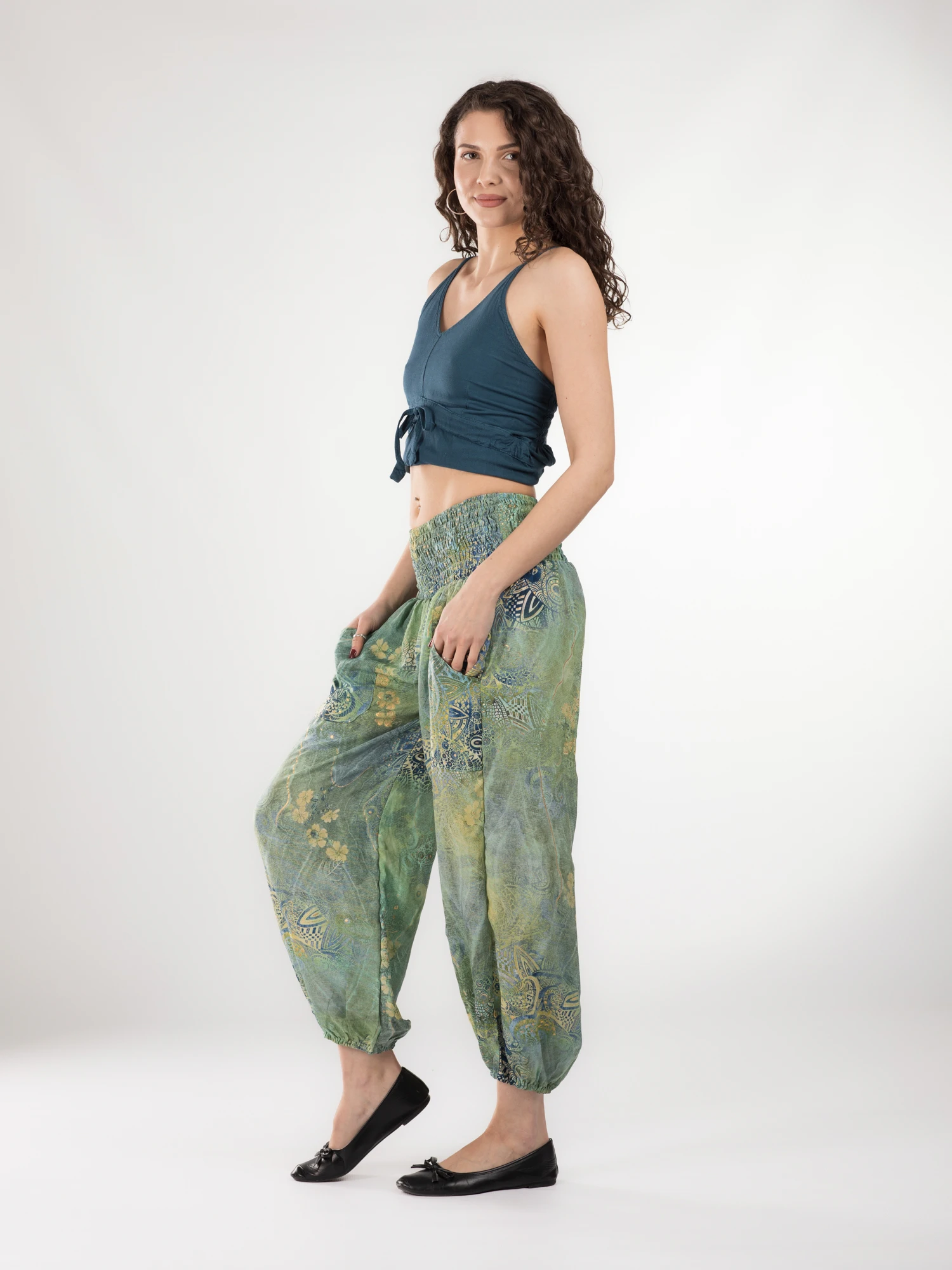 Pantaloni Jasmine din material fluid - Model 3 [3]