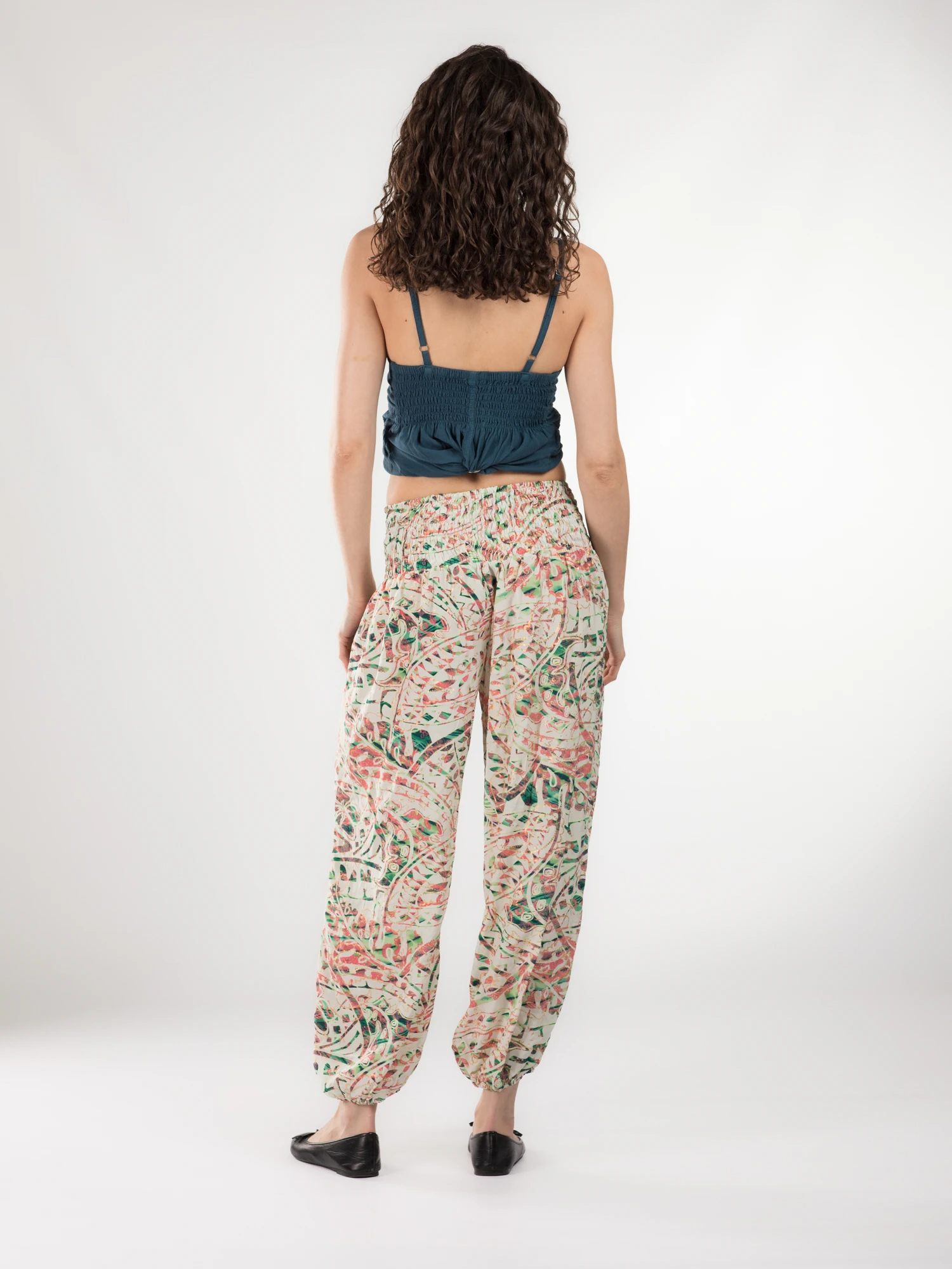 Pantaloni Jasmine din material fluid - Model 4 [4]