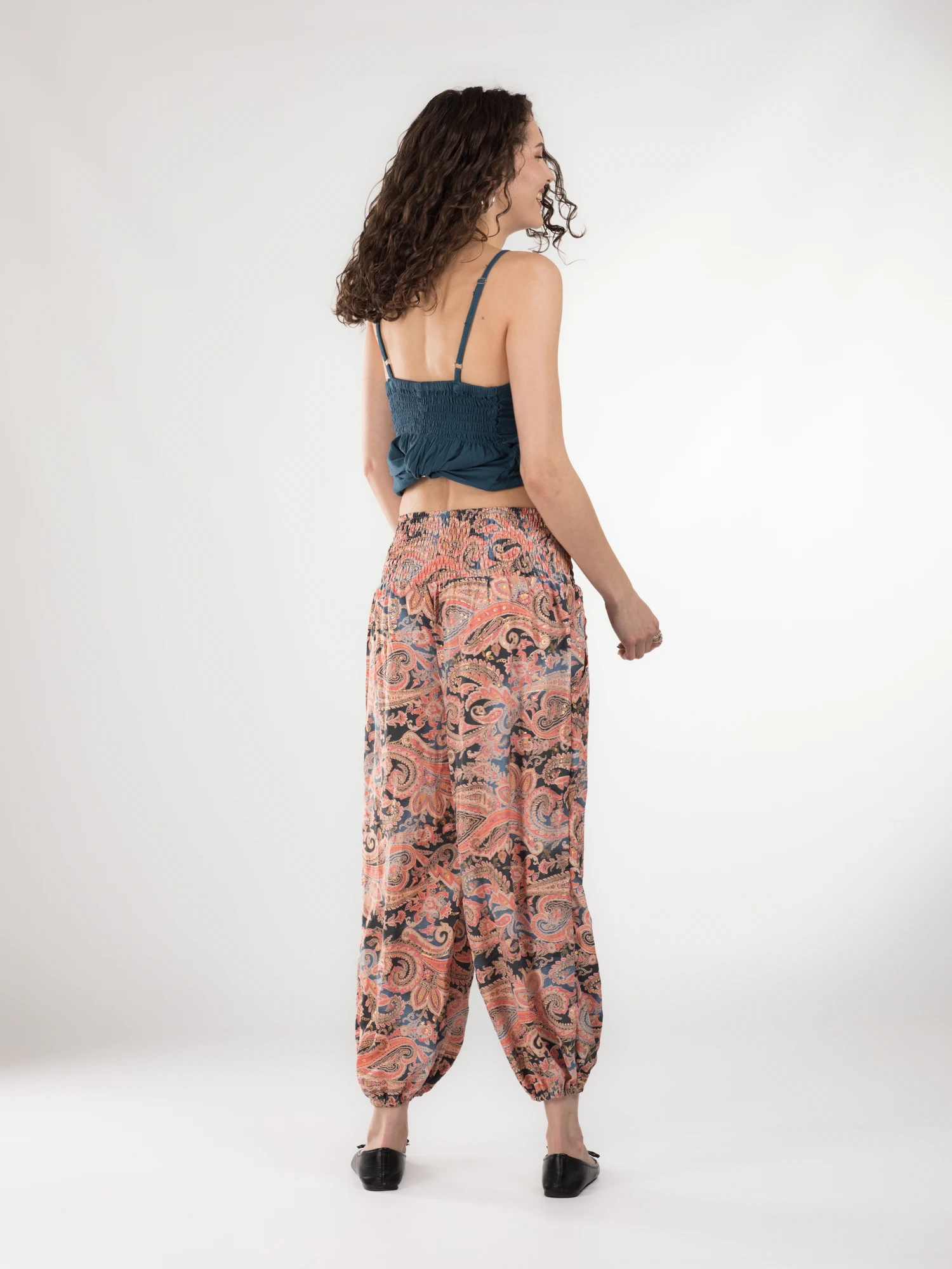 Pantaloni Jasmine din material fluid - Model 5 [4]