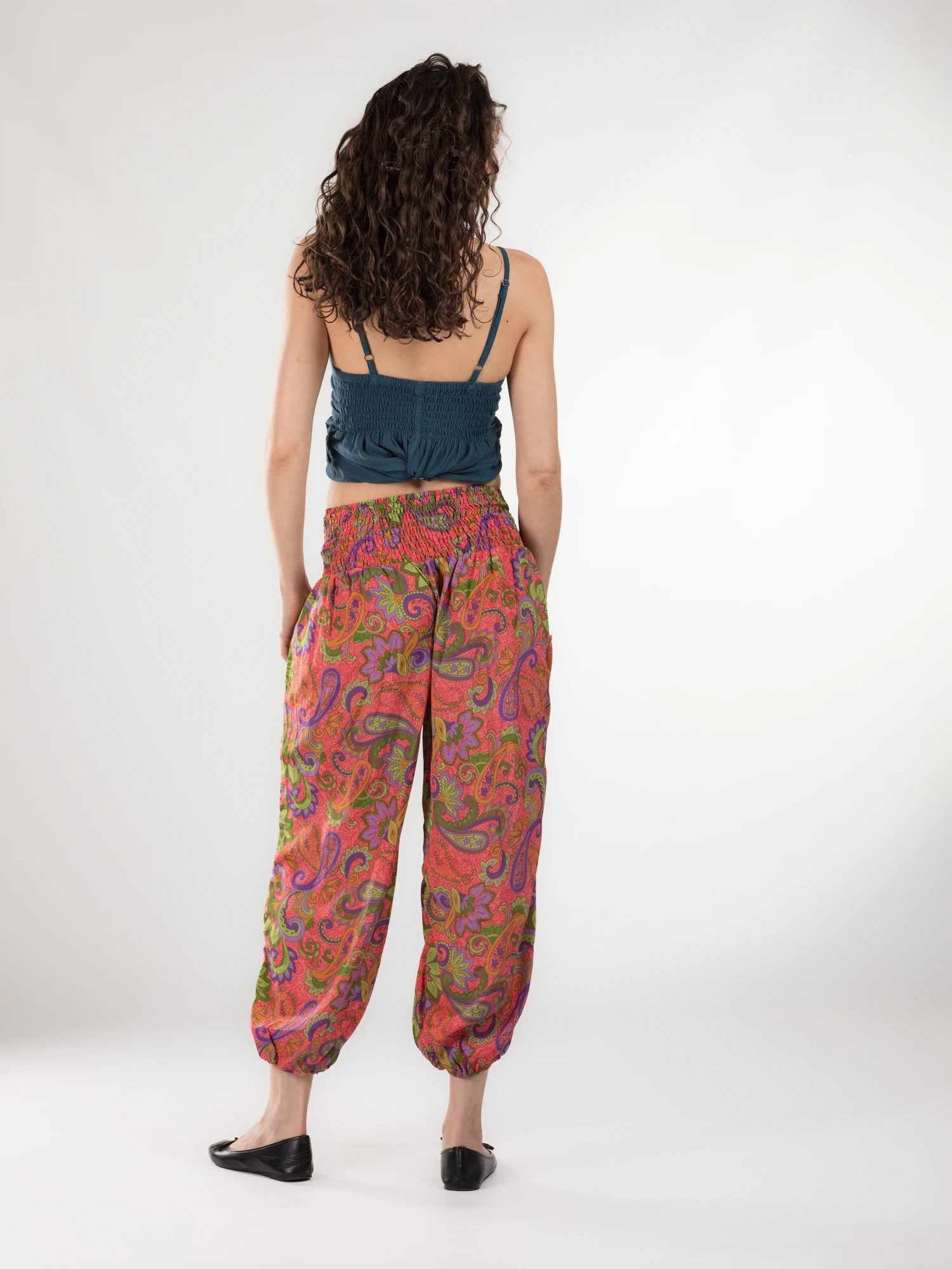 Pantaloni Jasmine din material fluid - Model 6 [4]