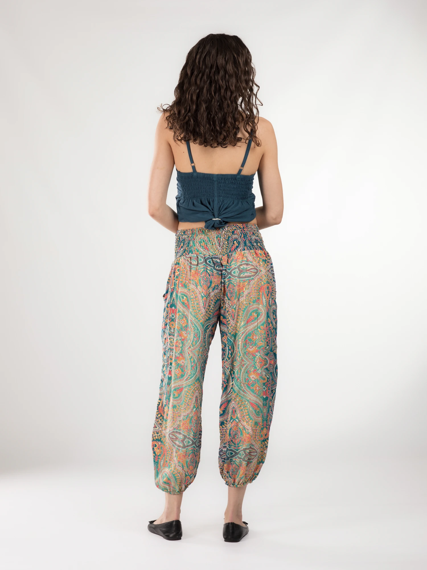 Pantaloni Jasmine din material fluid - Model 8 [4]