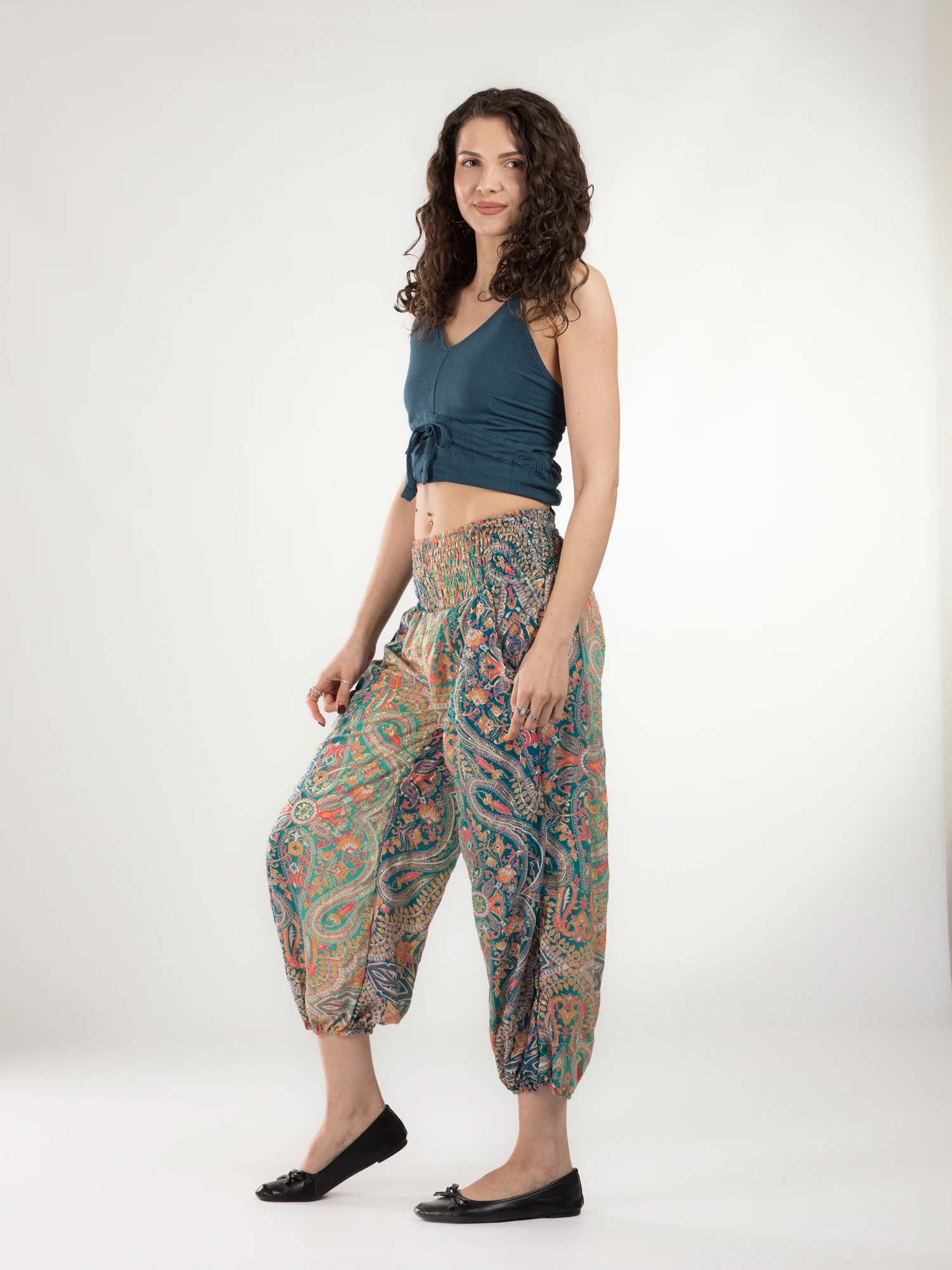 Pantaloni Jasmine din material fluid - Model 8 [3]