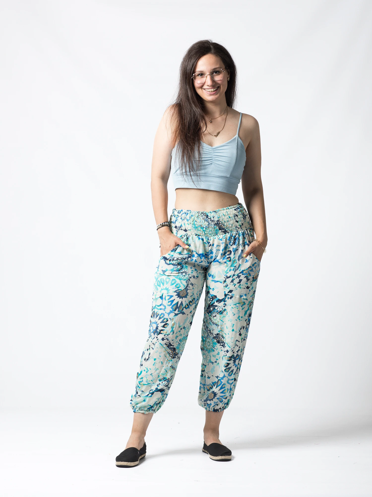Pantaloni Jasmine din material fluid - Produs Unicat 1 [2]